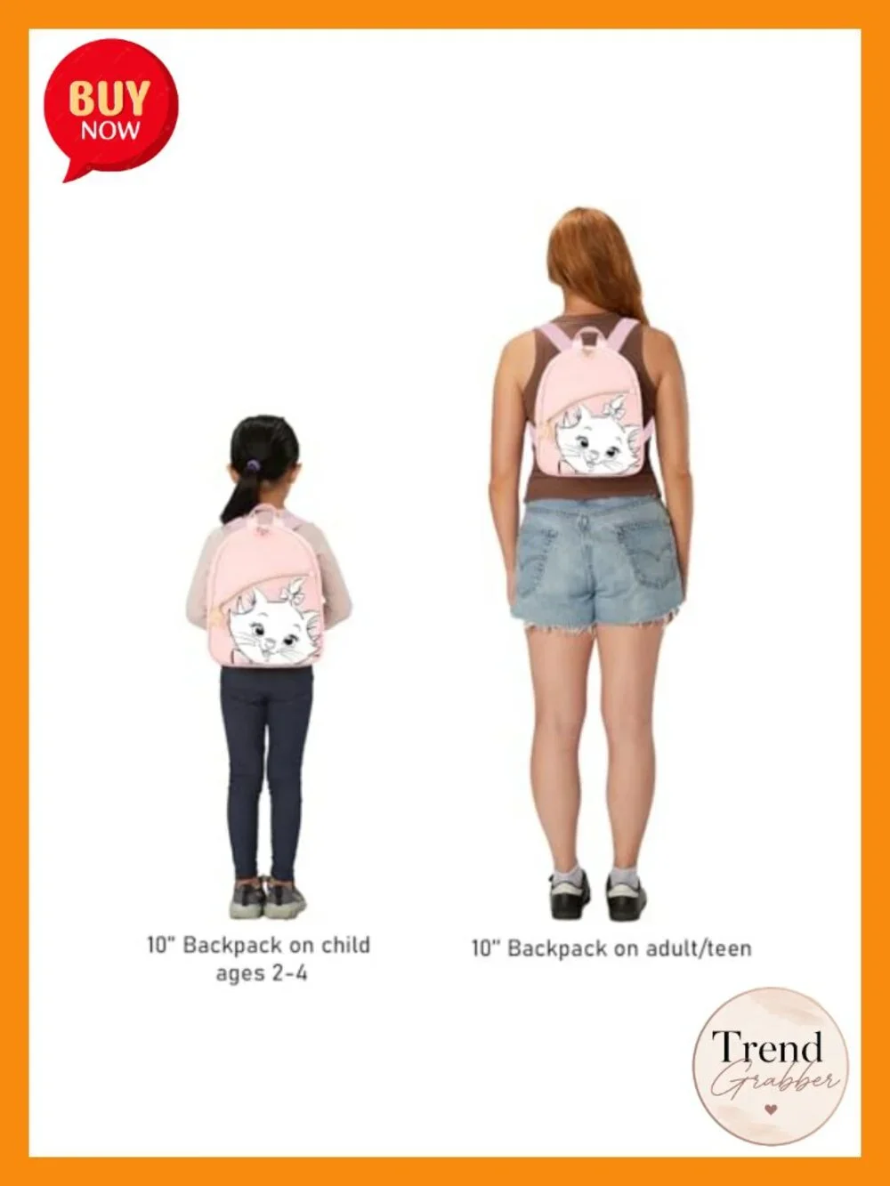 Disney Aristocats Mini Backpack 10in Faux Leather Adjustable Straps